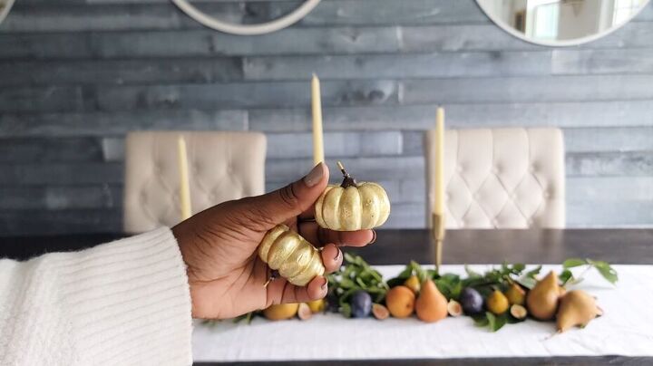 Gold pumpkin candles