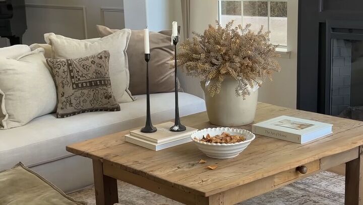 how to style a coffee table, Styling a coffee table for fall