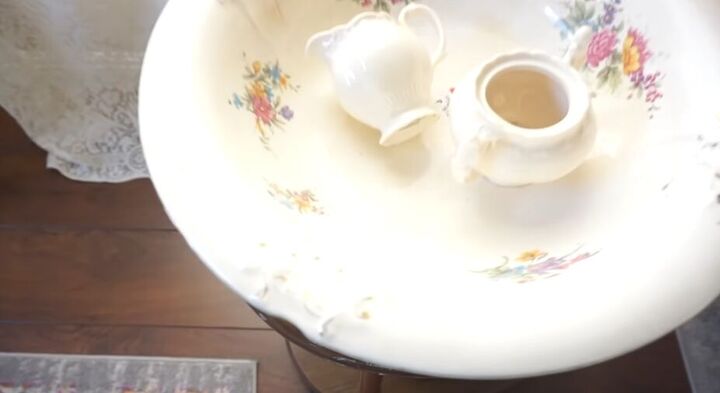 french country kitchen, Bowl thrifted from Goodwill