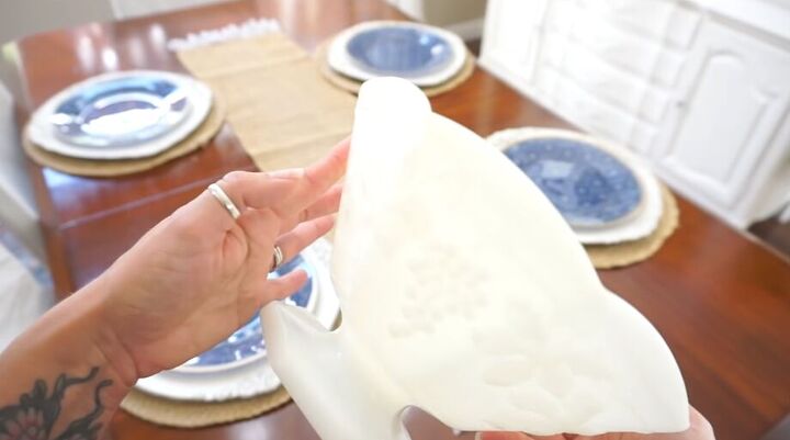 french country kitchen, Milk glass bowl from the thrift store