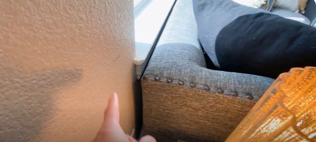 neutral house paint colors, Marking sure the couch doesn t block the low windows