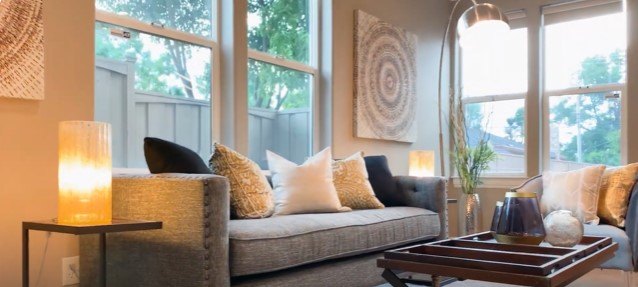 neutral house paint colors, Furniture in scale with the living room