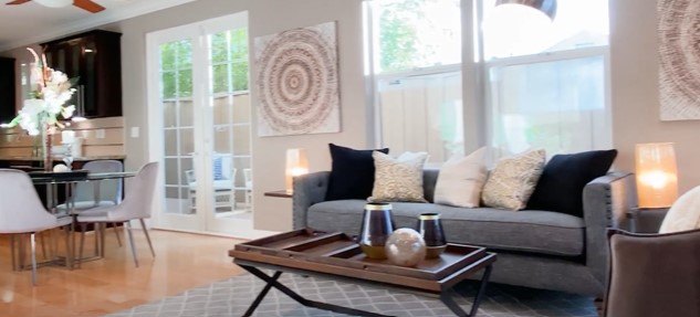 neutral house paint colors, Neutral design with dark accents