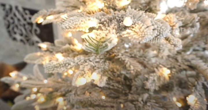 Closeup of Christmas tree lights