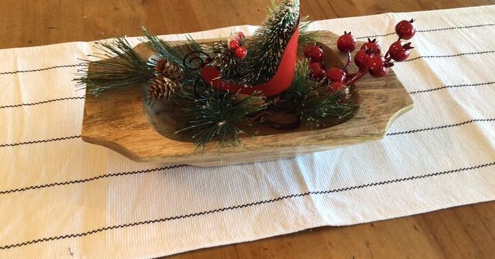 Small Christmas dough bowl arrangement