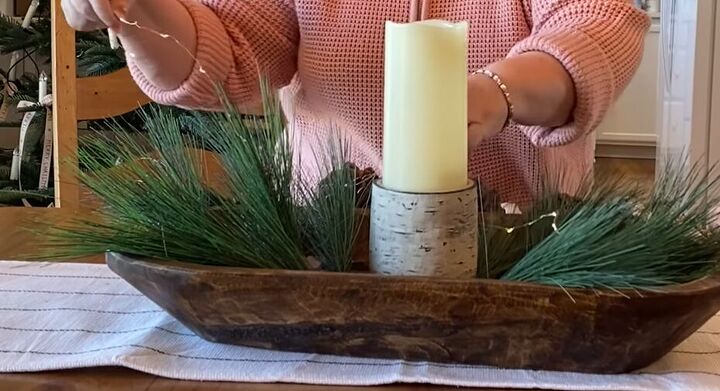 How to build a Christmas candle dough bowl display