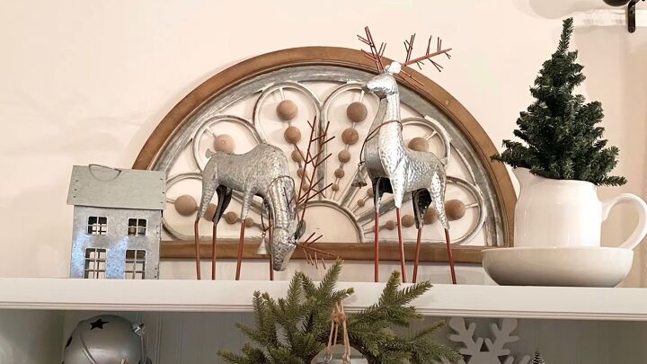 christmas decorations dining room, Galvanized deer ornaments