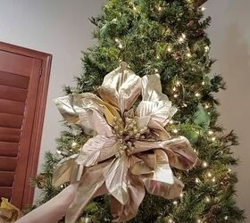 cozy christmas decor, Large gold poinsettia