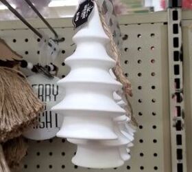 White ceramic tree ornament