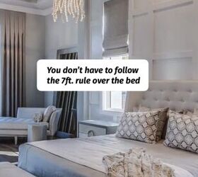 How to hang a chandelier over a bed