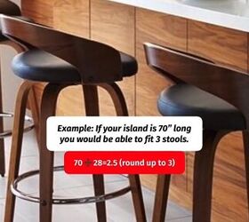 how to choose a bar stool, How many stools will fit