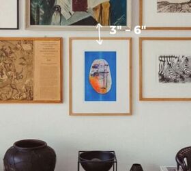 how to hang a picture, Maintaining spacing between artworks