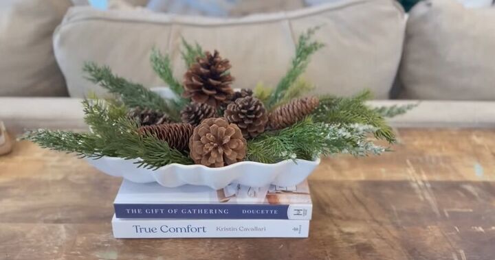 christmas home tour, Pine cones in a bowl