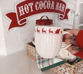 christmas house decorations, Reindeer and sleigh mug