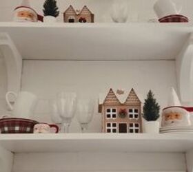 christmas house decorations, How to style shelves for Christmas