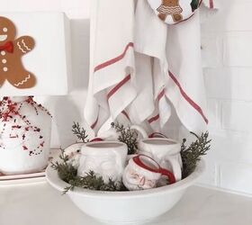 christmas house decorations, How to style a countertop for Christmas