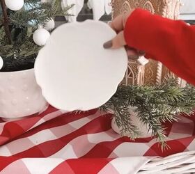 christmas house decorations, Small white plate