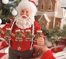 christmas house decorations, Santa decor pieces with gingerbread men