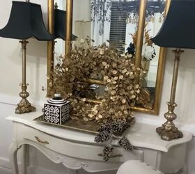 dining room ideas, Blinged out pine cones