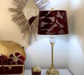 guest bedroom ideas, Gold and burgundy guest bedroom