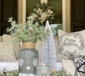 This front porch feels like a Christmas postcard