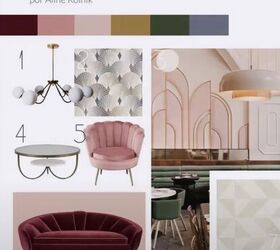 how to create a mood board, Pink Art Deco mood board