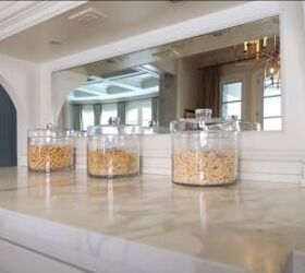 how to make your home look luxurious, Breakfast bar with cereals in glass containers
