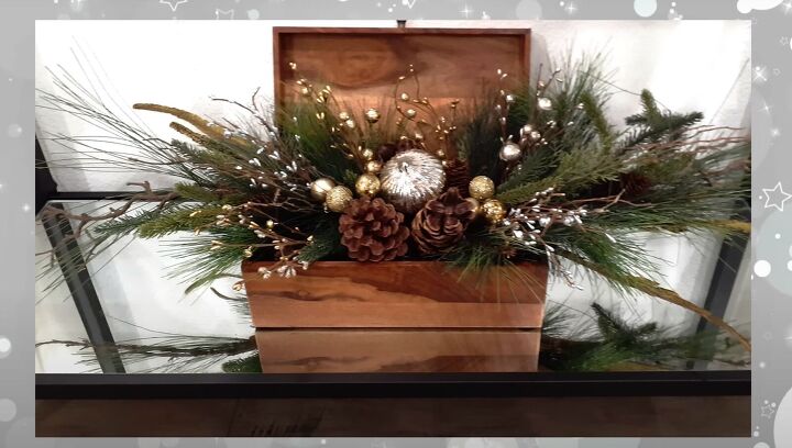 holiday decorating ideas, Wooden lidded box with decor