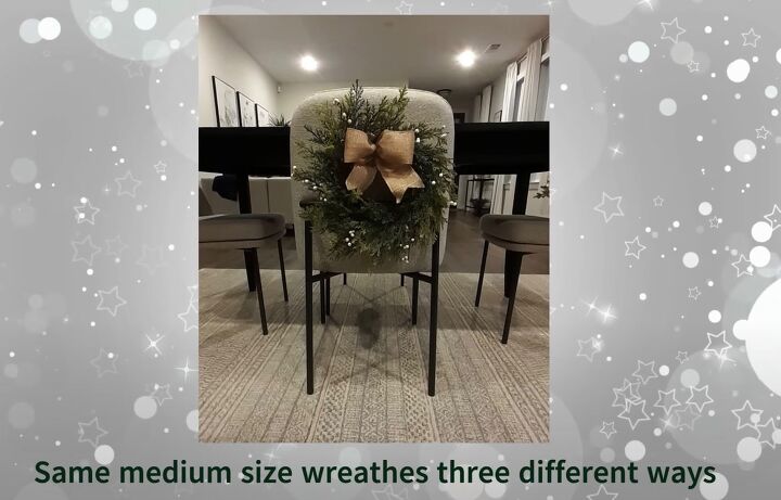 holiday decorating ideas, Placing a wreath on the back of a chair