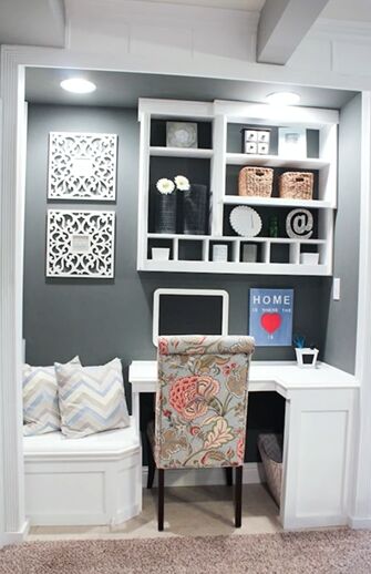 Turning a large closet into a small home office