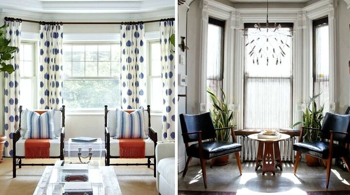 Bay windows with matching chairs
