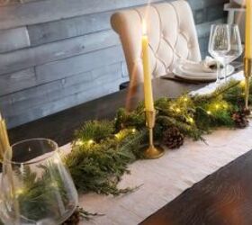 Christmas tablescape with candles