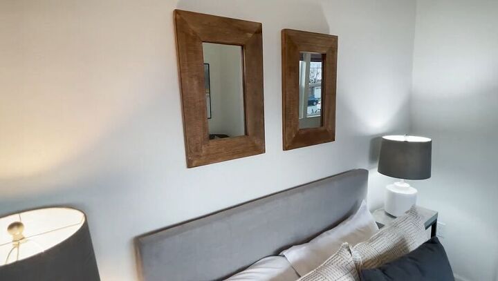 how to make small rooms look bigger, Adding mirrors behind the headboard