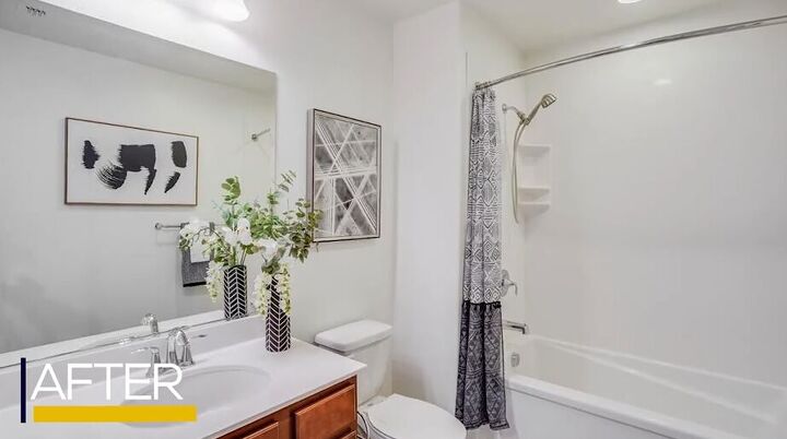 how to make small rooms look bigger, Bathroom after