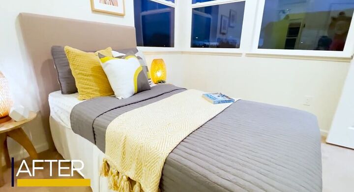 how to make small rooms look bigger, Twin bedroom after