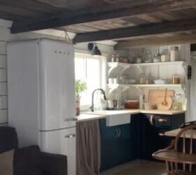 farmhouse shed, Combined kitchen and living area