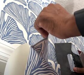 Installing peel-and-stick wallpaper