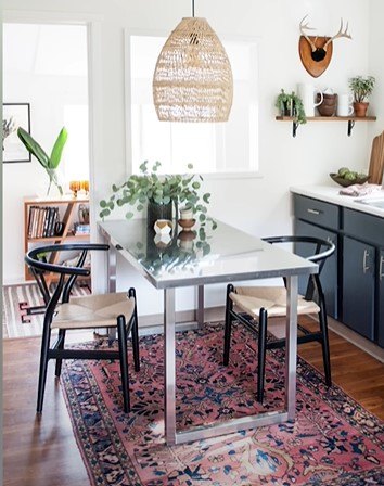 how to decorate boho, Boho style dining space