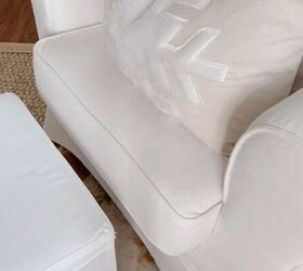 White armchair with footstool