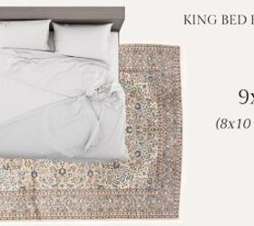 common decorating mistakes, King bed rug dimensions