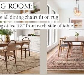 common decorating mistakes, Dining room rug dimensions