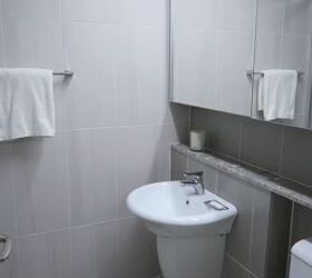 Bathroom in a minimalist apartment