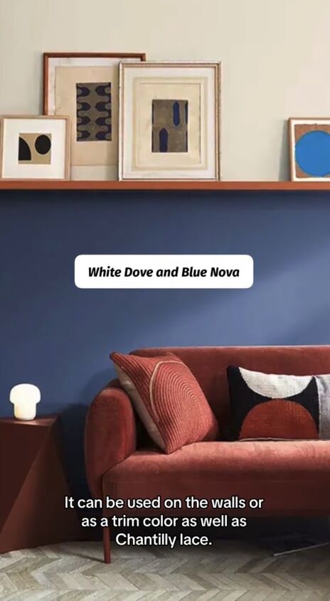 benjamin moore color of the year 2024, Blue Nova paired with White Dove