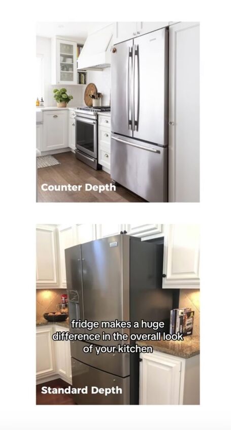 kitchen design mistakes, Calculating fridge depth