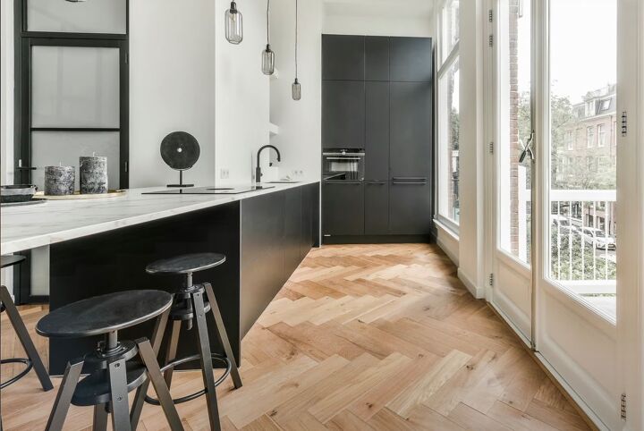 kitchen design mistakes, Wood floors in a kitchen