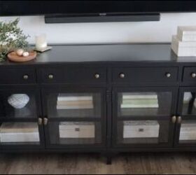 Entryway cabinet with a plant