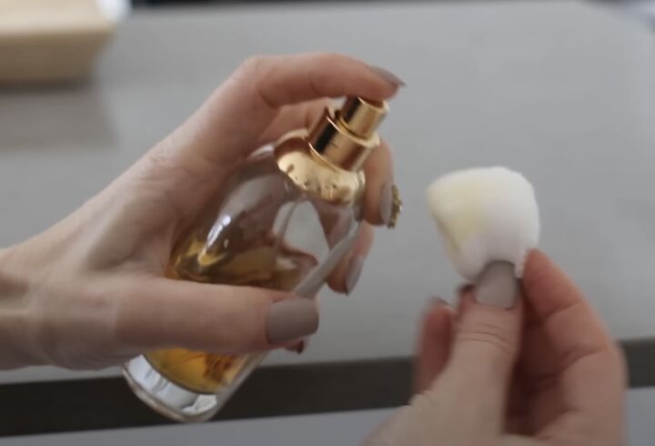 how to make your home smell good, Spraying perfume on a cotton ball