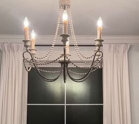 Chandelier in the bathroom