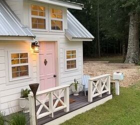 Homemade girls' playhouse