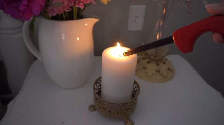 cozy home decor, Lighting a candle
